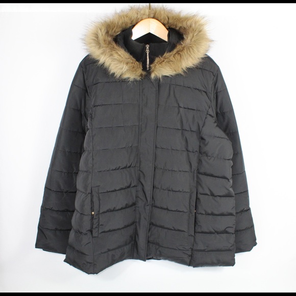Winter Coat Double Zipper Fur Hooded - Picture 3 of 4